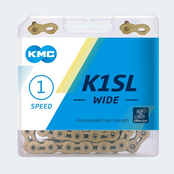 Kmc K1Sl Wide Ti-Gold Titanium Gold 112L Bicycle Chain