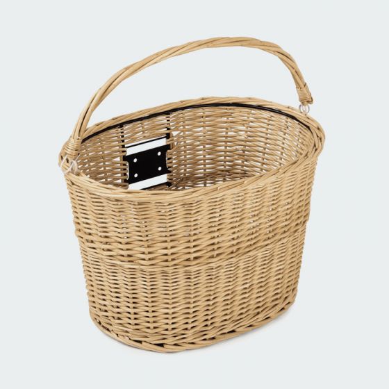Wicker Bicycle Basket Peony