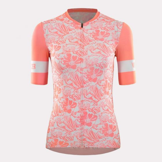 Lightweight Jersey Bloom W - Peach/White